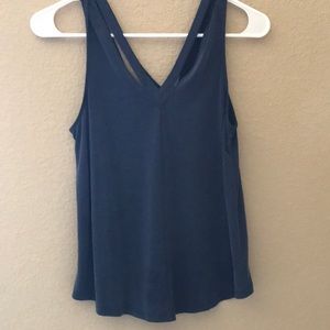 strappy suede tank
